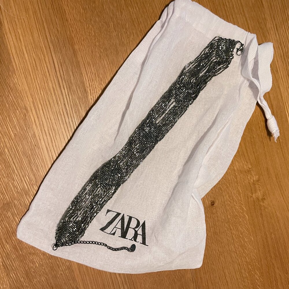 [NWOT' Zara Beaded Choker Silver